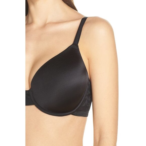 🆕WACOAL Net Effect T-Shirt Seamless Underwire Bra 36G Black #853340 - Picture 4 of 11